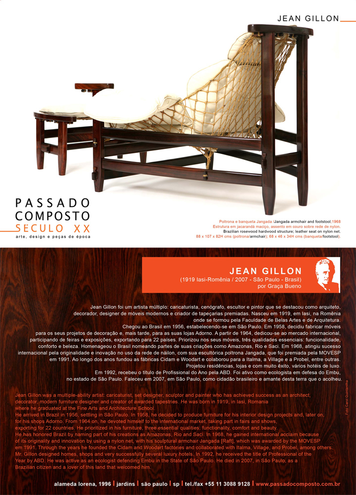 armchair by Jean Gillon - Passado Composto Século XX at Design SP 2011